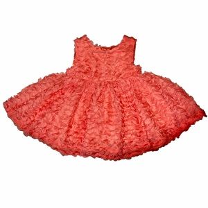 Cat & Jack | Girl Infant Dress | Sleeveless Soutache Tulle Peachy | Size3-6M